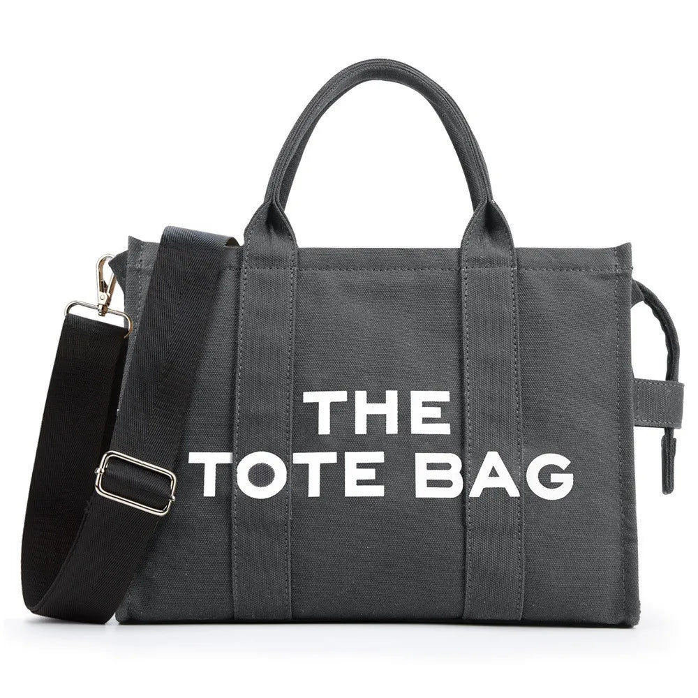 THE TOTE BAG — Designer Fashion Canvas Handbag for Women, Adjustable Shoulder & Crossbody Strap, Large Capacity