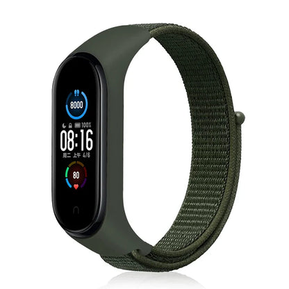 Nylon Loop Strap for Xiaomi Mi Band - Adjustable Sport Wristband Bracelet for Mi Band 3 4 5 6 7 8