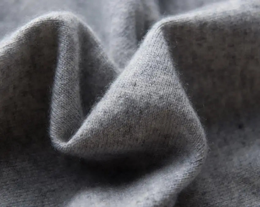 Men’s Classic V-Neck Pullover Sweater – 2024 Autumn Winter Cashmere-Cotton Blend Warm Jumper