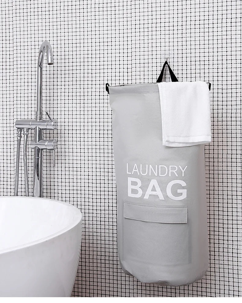71L Laundry Backpack Hamper — Large Oxford Laundry Bag with Adjustable Shoulder Straps & Pocket
