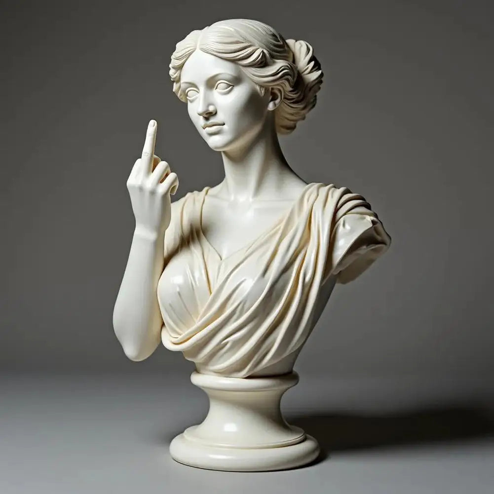 Vienna Goddess 3D Resin Statue — Funny Venus Figurine with Attitude, Home Decor Bust & Plaster Craft Sculpture