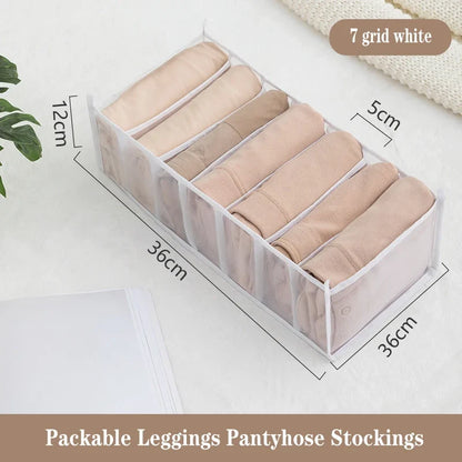 Organizer Storage Boxes for Panties & Socks – Wardrobe Divider for Pants, Underwear, Bras, Jeans & Clothes