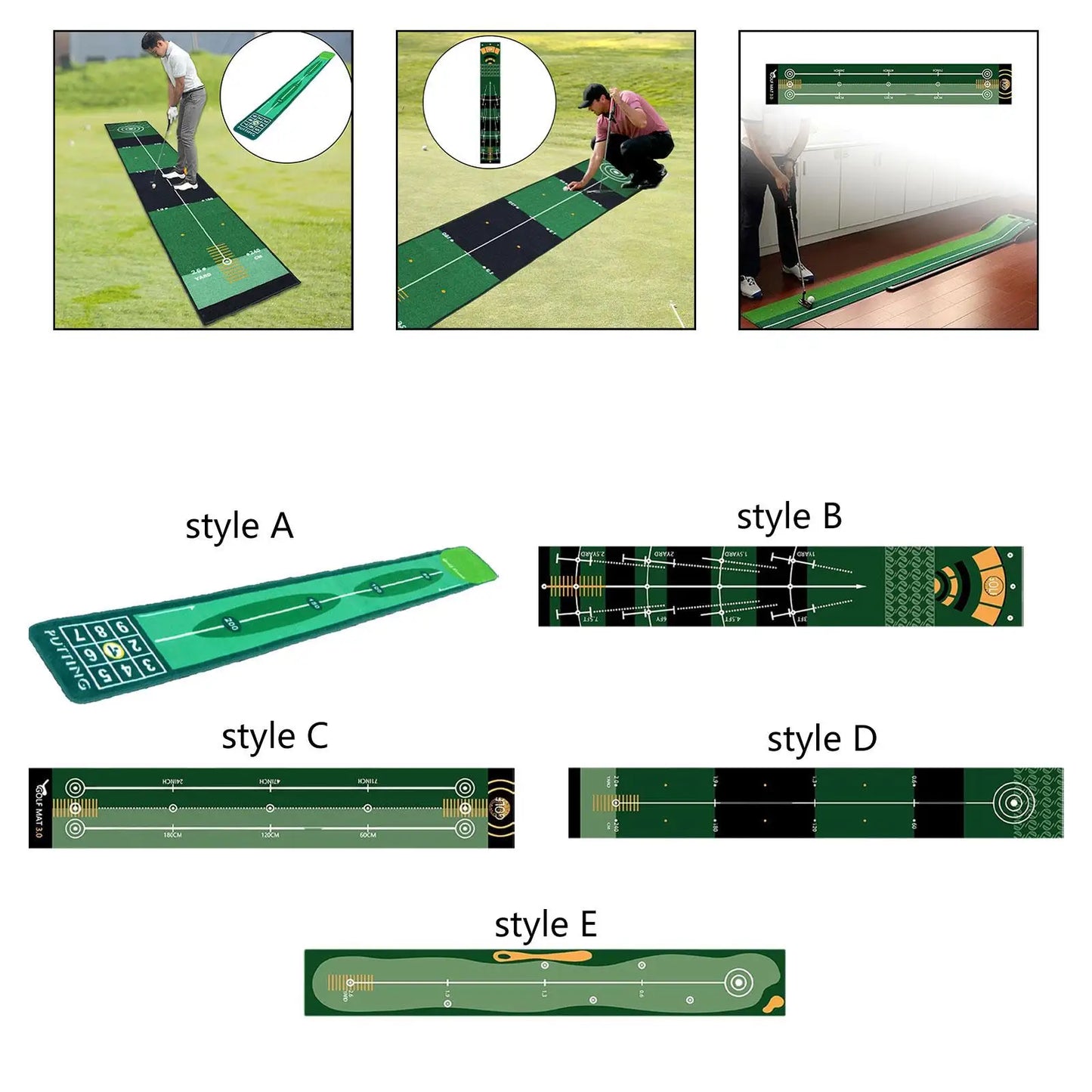 Golf Putting Mat – Practical Indoor & Outdoor Golf Practice Mat for Office, Home, and Park