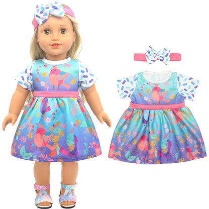 Baby Doll Bikini Outfit — Fits 43cm Born Bebe and 18-Inch American Dolls, Doll Clothes Set