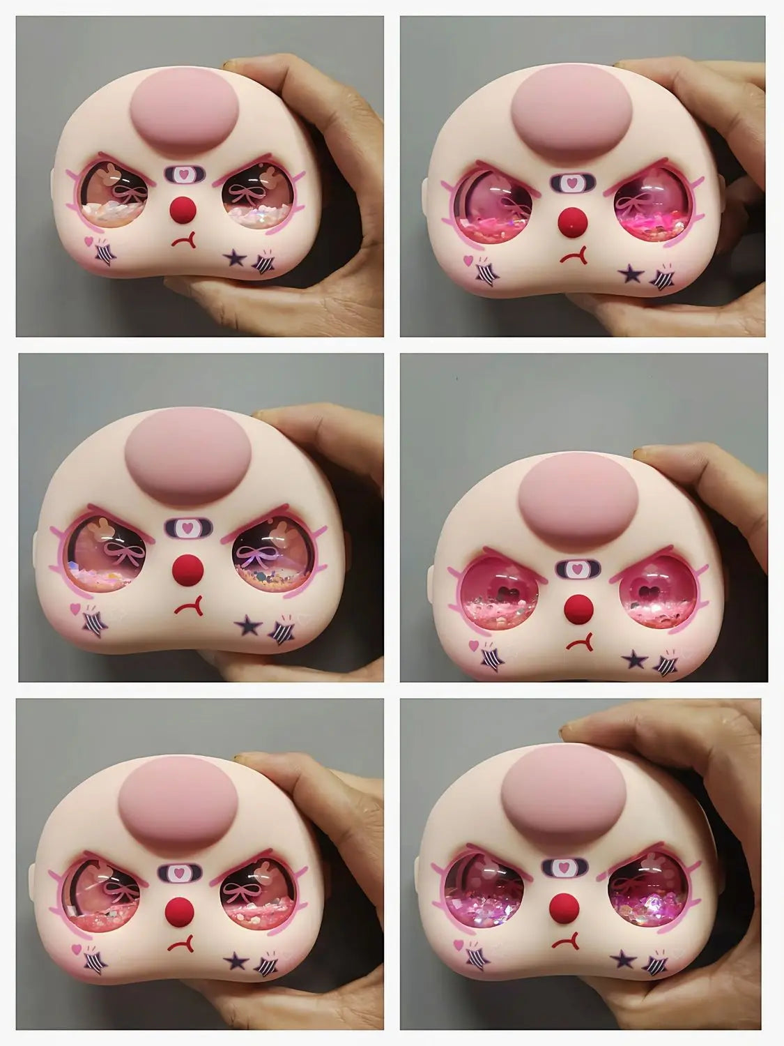 In-Stock 400% Baby Three Vinyl Faces — High-Quality Handmade Angry Expression Replacement Accessory for Dolls
