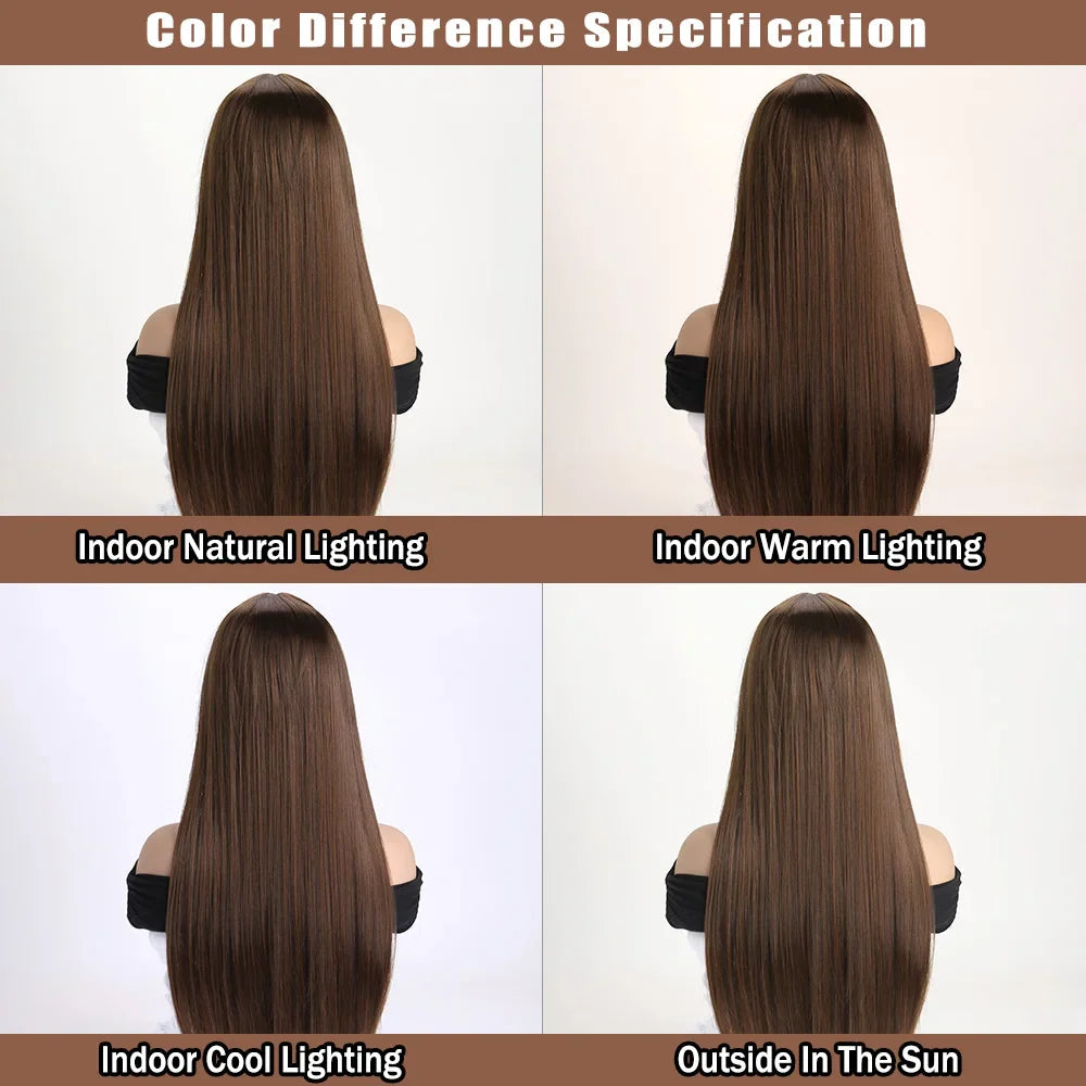 26" Long Straight Synthetic Wig – Fashion Color Wig for Women, Daily Wear, Halloween Costume, Party & Cosplay