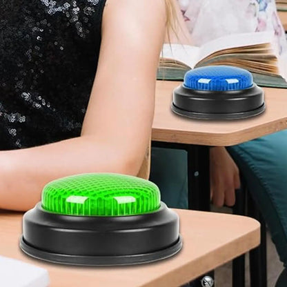 4-Piece Game Buzzer Set — Quick Answer Buttons with Lights for Kids, Students, Classroom Debates & Quiz Competitions