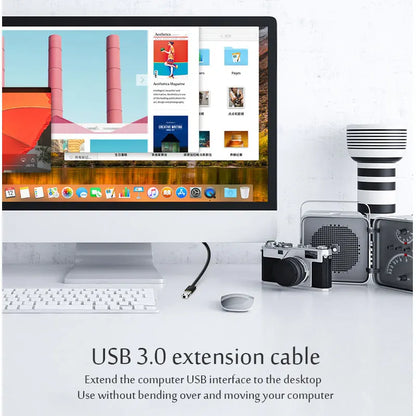 USB 3.0/2.0 Extension Cable – Male to Female High-Speed Extender for Laptop and PC