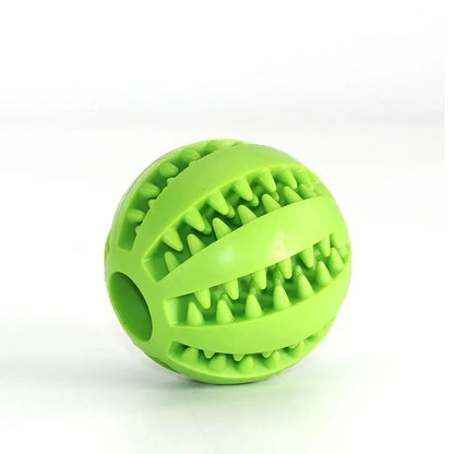 Natural Rubber Dog Chew Toy Ball – Extra Tough 5cm Interactive Tooth Cleaning Pet Treat & Training Toy