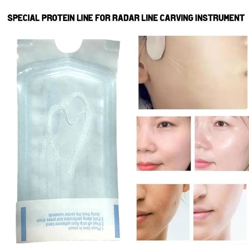 60/120PCS Gold Protein Collagen Threads – Absorbable No-Needle Anti-Wrinkle Face Filler for Lifting, Firming & Anti-Aging Skincare