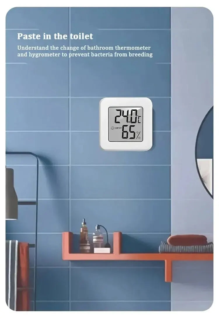 Indoor Mini Temperature & Humidity Meter – Portable Digital Display for Bedroom & Home