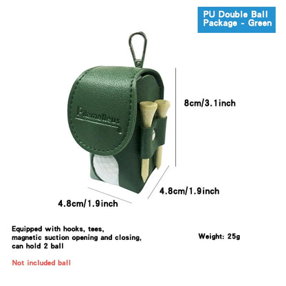 Golf Small Waist Bag – Mini Skull Head & Smiling Face Style, Double Ball Bag for Outdoor Sports
