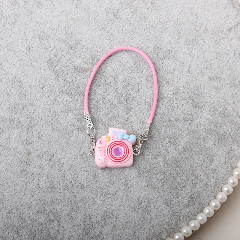 Cartoon Camera Phone Bag for Labubu Crybaby — 10-15cm Cotton EXO Plush Doll Accessories