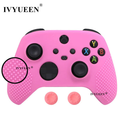 IVYUEEN MixColor Protective Silicone Case for Xbox Series S/X Controller — Thumbstick Grip Caps & Gamepad Cover