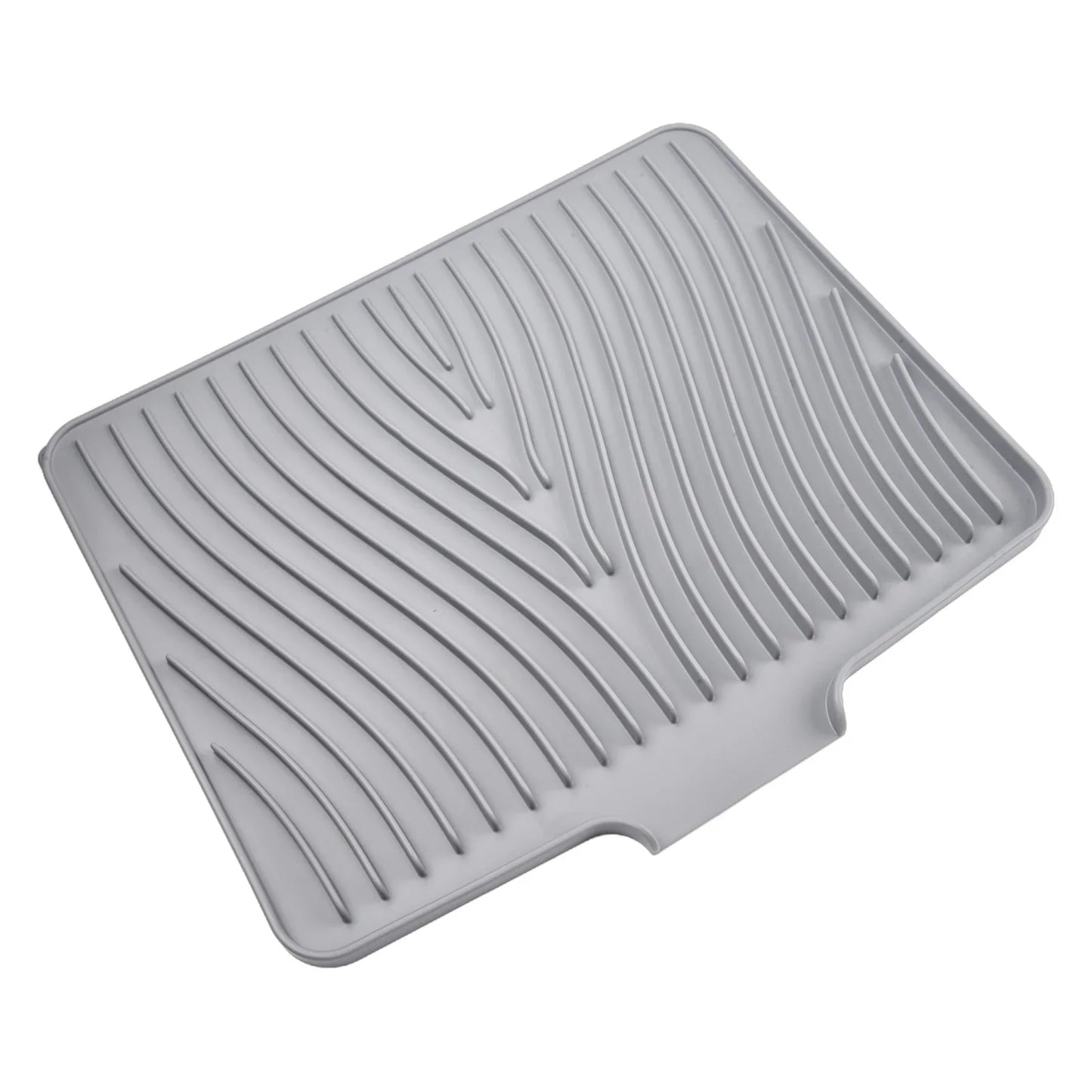 Silicone Dish Drying Mat & Drain Pad | Kitchen Coaster for Pans, Glasses, Tableware with Slope Drainage