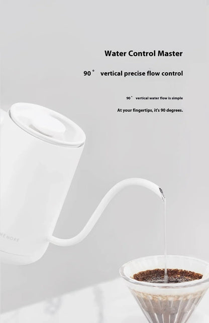 Timemore Fish Smart Electric Pour-Over Kettle 600ml — Temperature Control Coffee Pot for Hand Brew, 220V, Perfect Gift