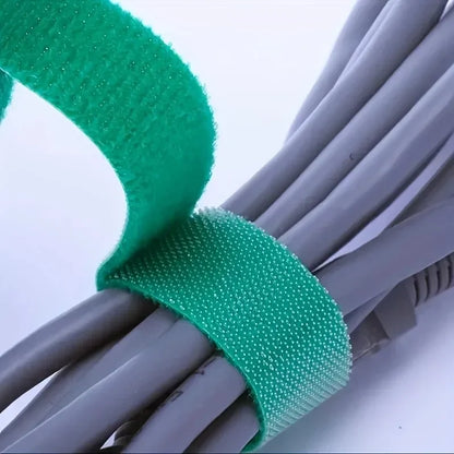 Reusable Self-Adhesive Plant Ties | Adjustable Green Nylon Garden Tape Strips for Plant Support
