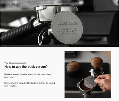 Reusable Coffee Filter Screen – 51/53/58mm Heat Resistant Mesh for Portafilter, Barista Espresso Puck Screen