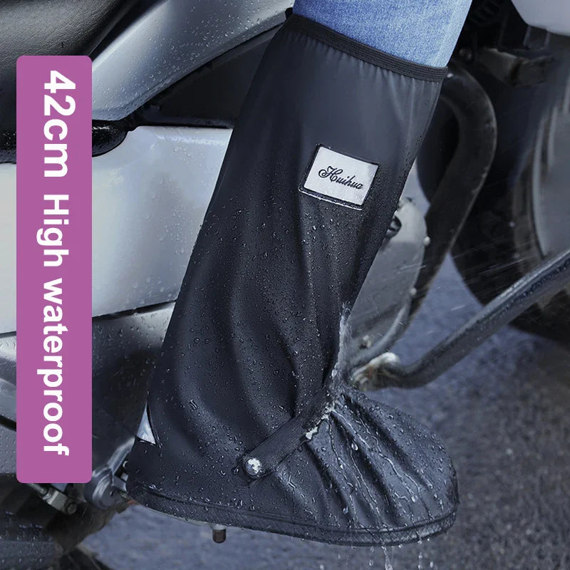 Rain Shoe Cover Protector - Waterproof Rubber Non-Slip Gardening Boots & Riding High Tube Slippers