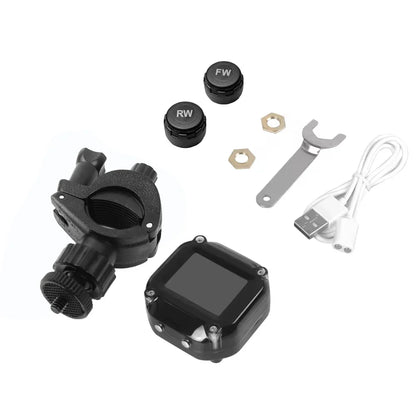 M5 Motorcycle Tire Pressure Monitor - Digital Display Wireless External Tire Pressure Detector
