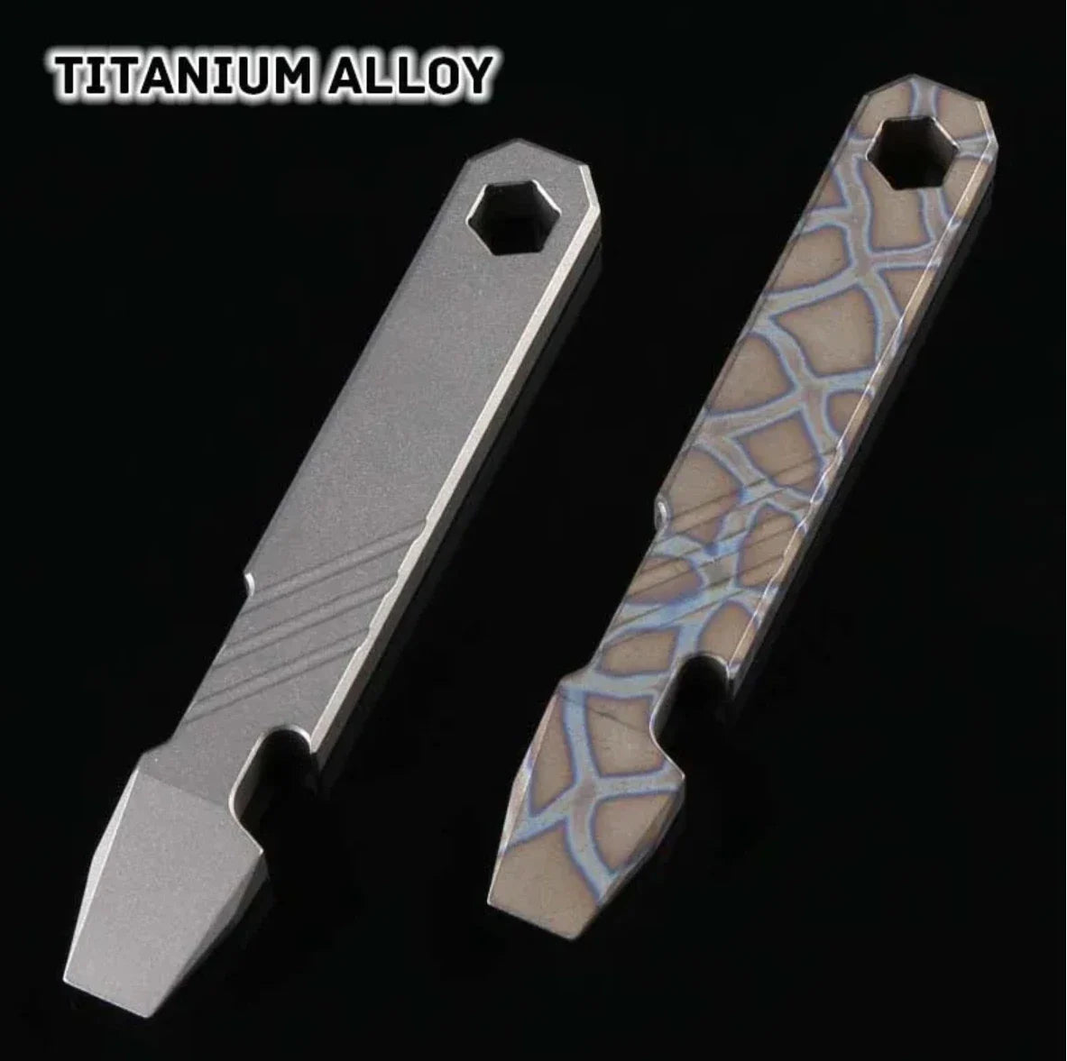 Titanium Alloy Multifunction EDC Tool – Wrench, Pry Bar, Bottle Opener & Screwdriver for Outdoor Use