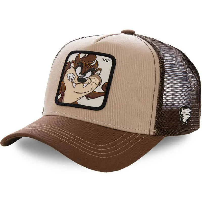 Anime Bunny TAZ DUCK Snapback Cap – Cotton Baseball Hat for Men & Women, Hip Hop Dad Mesh Trucker Cap