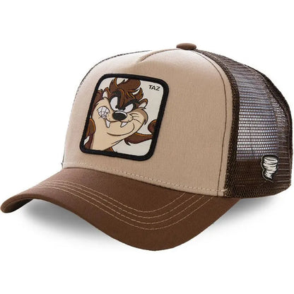 Anime Bunny TAZ DUCK Snapback Cap – Cotton Baseball Hat for Men & Women, Hip Hop Dad Mesh Trucker Cap