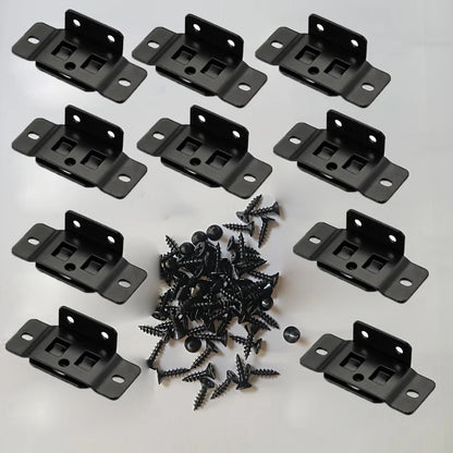 10Pcs Heavy-Duty L-Shaped Furniture Brackets with Screws – Durable Cabinet Support Racks for Easy Installation and Home Repair