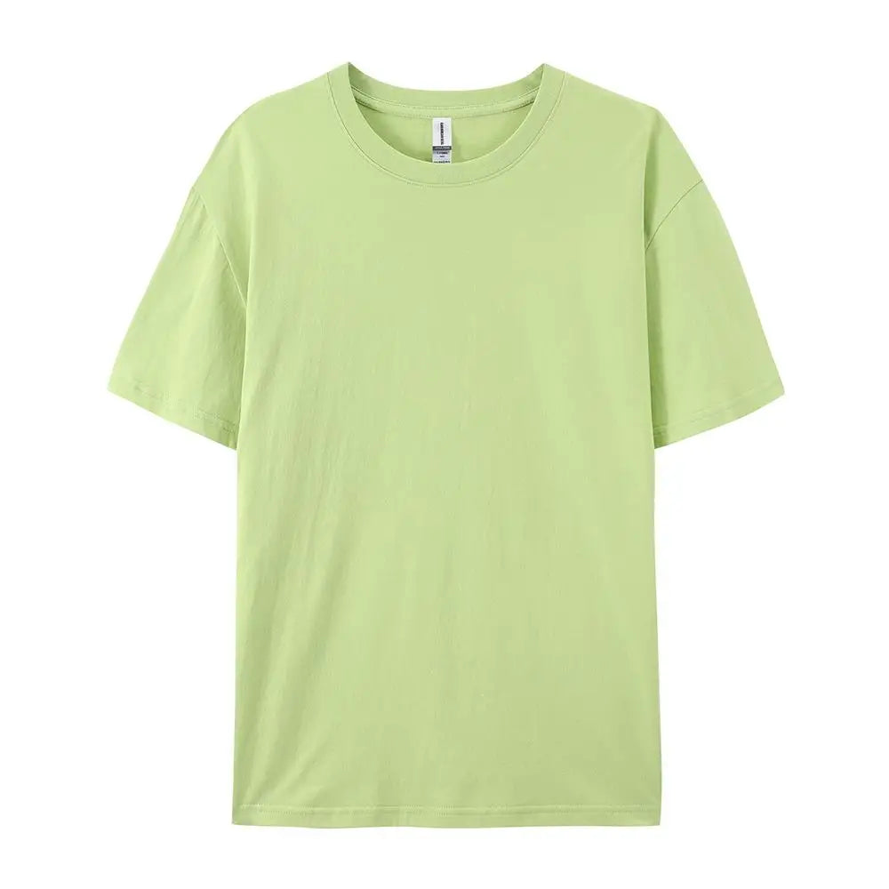 100% Cotton Solid Color T-Shirt – Unisex Short Sleeve Casual Breathable Summer Tee for Men & Women Fashion Wear