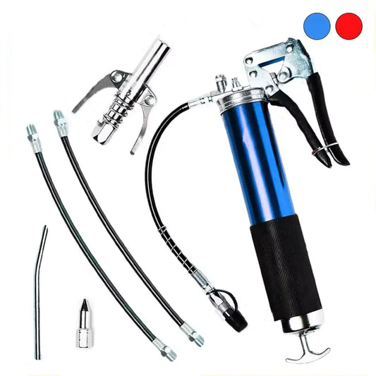 Manual Grip Grease Gun – 400CC Aluminum Alloy Mini Grease Injector, 6000-7000PSI with Flexible Hose