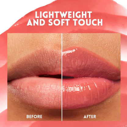 Watery Mirror Lipstick – White, Moisturizing Lip Gloss with Water-Light Shine, Non-Sticky Formula