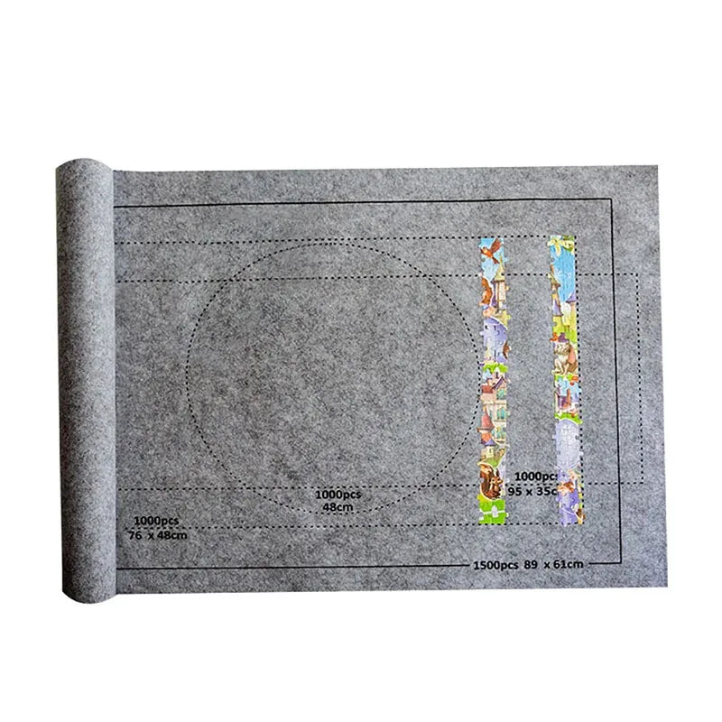 Puzzles Pad Roll-Up Felt Mat – Portable Playmat for Up to 1500-Piece Jigsaw Puzzle (Mat Only)