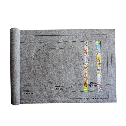 Puzzles Pad Roll-Up Felt Mat – Portable Playmat for Up to 1500-Piece Jigsaw Puzzle (Mat Only)
