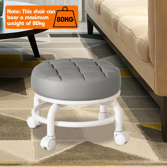 Universal Wheel Stool - 360 Degree Rotating Round Chair for Children, Low Household Pulley Stool for Shoe Changing