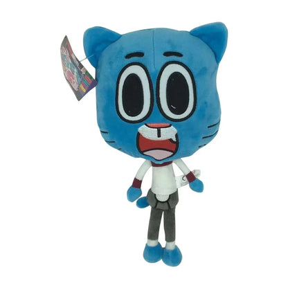 25cm Miniko Plush Toys – Gumball Cartoon Characters Darwin & Anais Stuffed Cat & Bunny for Kids Birthday Gifts