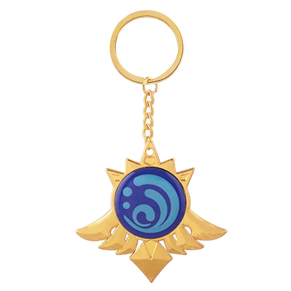 Genshin Impact Venti Eye Keychain 1:1 – Luminous Anime Cosplay Key Ring Backpack Pendant Gaming Accessories Gift