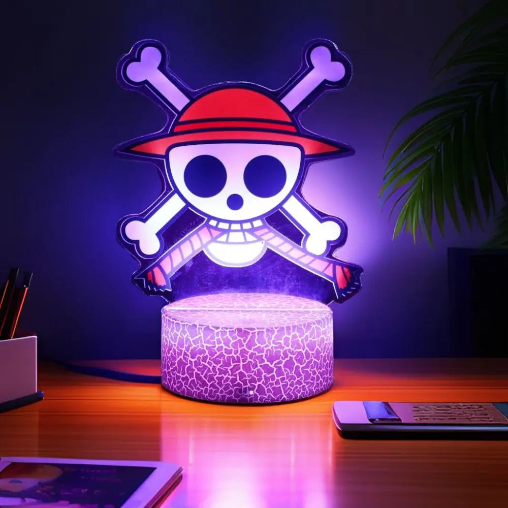One Piece Luffy & Zoro Action Figures — 3D PVC Anime Lamp, LED Night Light Collectible Toy, Christmas Gift for Kids