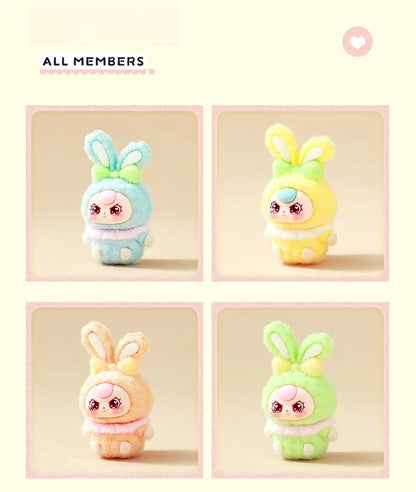 9pcs Babythree Dimoo Anime Flocked Action Figures Decorative Pendant Kawaii Desktop Dolls Toy Gifts