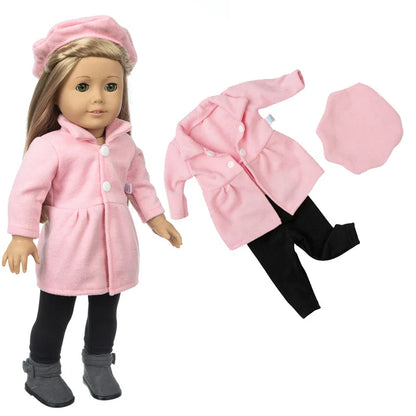 18-Inch Girl Doll Winter Coat – Jacket Outfit for 43cm Newborn Baby Dolls
