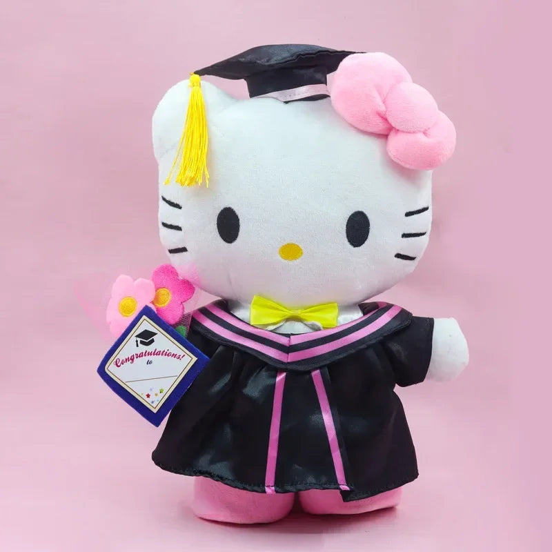 Anime Plush 25cm – Cinnamoroll, My Melody, Kuromi & Hello Kitty Kawaii Soft Stuffed Graduation Doll Gift