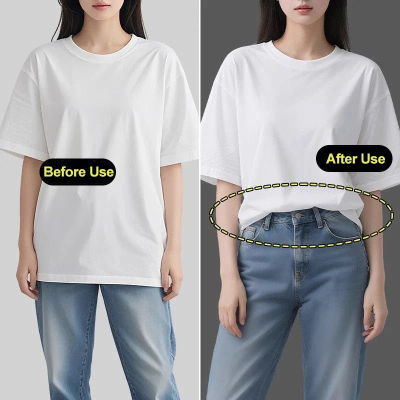 Adjustable Invisible Shirt Tuck Tool Band – Elastic Crop Tuck Waistband for T-Shirts, Blouses & Sweaters