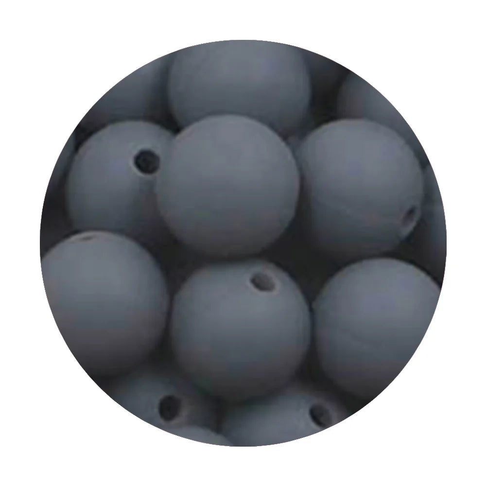 50Pcs Silicone Spacer Beads - 9/12/15mm Round Loose Beads for DIY Necklace Bracelet Jewelry Making