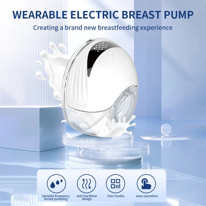 Hands-Free Electric Breast Pump — Wearable Lightweight Milk Collector with LED Display, 4 Modes & 12 Levels