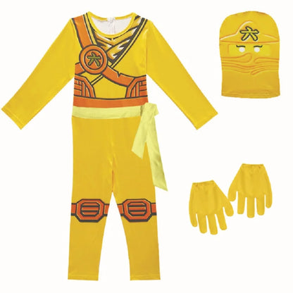 NINJA Cosplay Costume – Boys & Girls Jumpsuit Set for Halloween, Christmas, and Party Wear