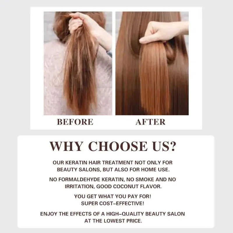 Keratin Hair Mask – 5-Second Magical Repair for Damaged, Frizzy Hair, Deep Moisturizing & Smooth, Shiny Hair Care Treatment