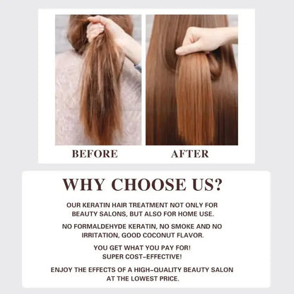 Keratin Hair Mask – 5-Second Magical Repair for Damaged, Frizzy Hair, Deep Moisturizing & Smooth, Shiny Hair Care Treatment