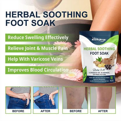 10PCS Detox Foot Soak – Herbal Lymphatic Health, Blood Circulation, Fat Burning, Stress Relief & Foot Bath Dehumidification