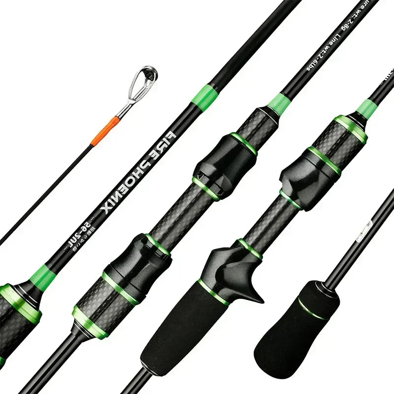Ultra Light Carbon Fiber Fishing Rod – UL Solid Tip Casting & Spinning Pole, 2–8g Lure Weight, 2–6LB Line Rating