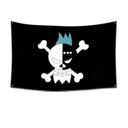 One Piece Pirate Skull Flag – Luffy Straw Hat Pirates Wall Decor & Banner for Kids' Bedroom, Gift