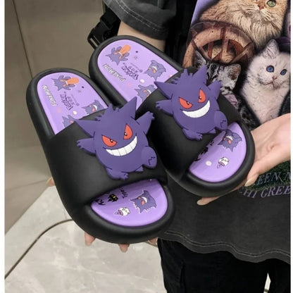 Pokemon Gengar Anime Slippers — Trendy Anti-Slip EVA Slippers for Men & Women, Cool Couple Gift